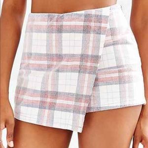 Silence + Noise Asymmetrical Plaid Skort